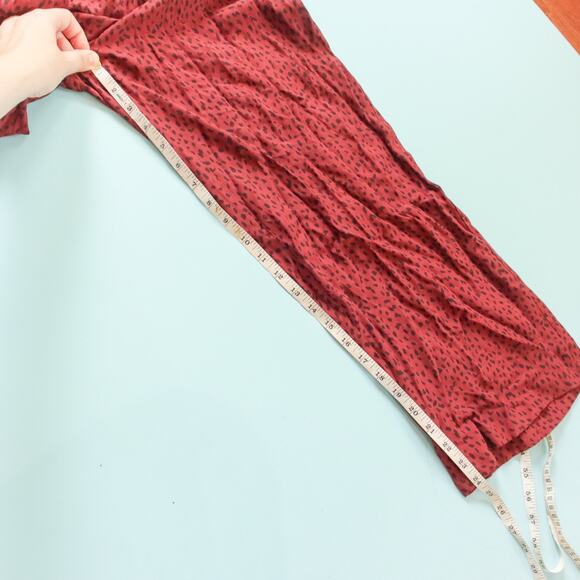 Rails Jet Rust Spotted Red Cropped Wide Leg Jumpsuit Size Small - Picture 7 of 9